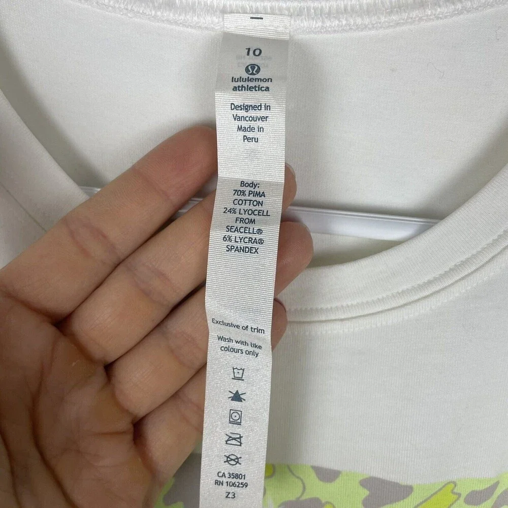 NWT Lululemon Size 10 Muscle Hustle Tee Women Shirt White - Picture 3 of 6